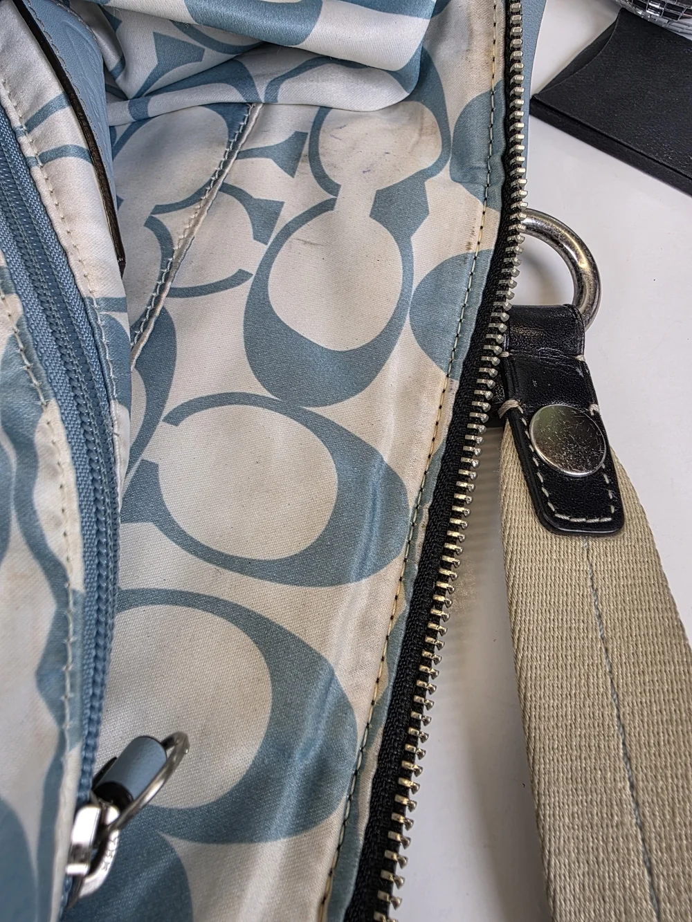 Coach Hampton Black Nylon Shoulder Tote Bag